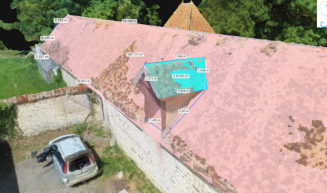 Métré de toiture par drone, secteur de AVALLON (89)