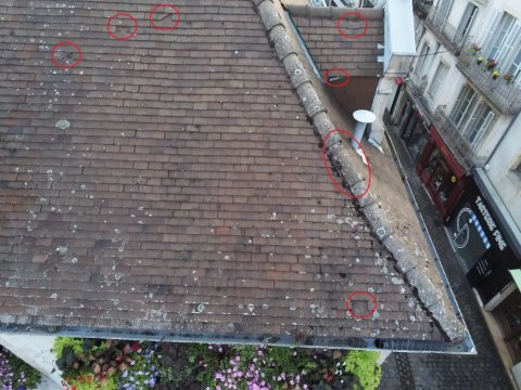 Inspection de toiture par drone à Dijon
