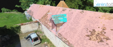 Métré de toiture par drone, secteur de AVALLON (89)