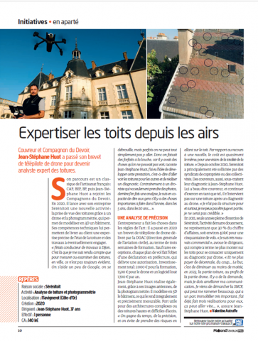 Article de presse Maison & Travaux Pro sur l'expertise de toiture