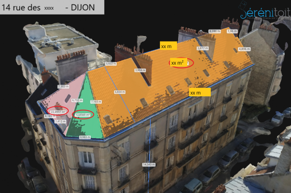 Métré de toiture par drone à DIJON