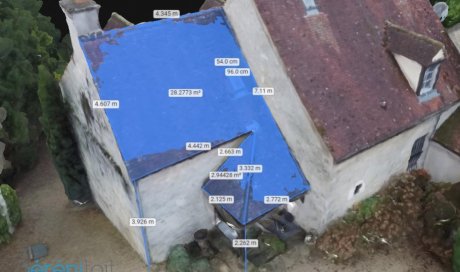 Aperçu de la modélisation 3d d'un toit à SEMUR en AUXOIS